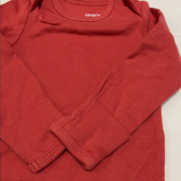 “Bundle 10/$13” Carter's 3M Cozy Red Long Sleeve baby outfit Bodysuit - Picture 4 of 6
